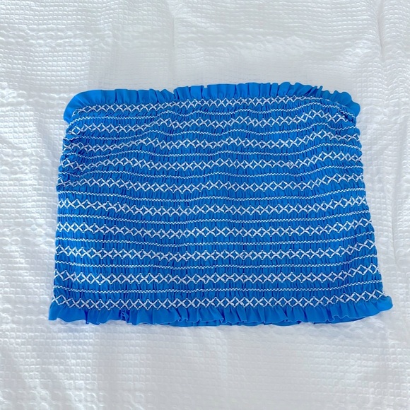 Tory Burch Costa Tube Top in Blue Dusk Women’s Large - Picture 2 of 8